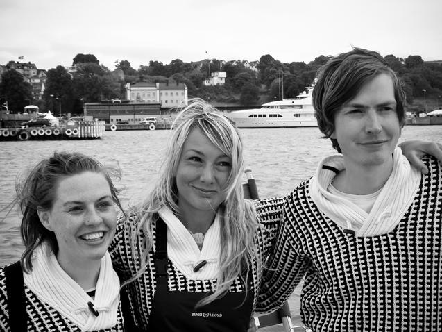 cajsa sara och jeppe efter segling till Almedalen 2012
